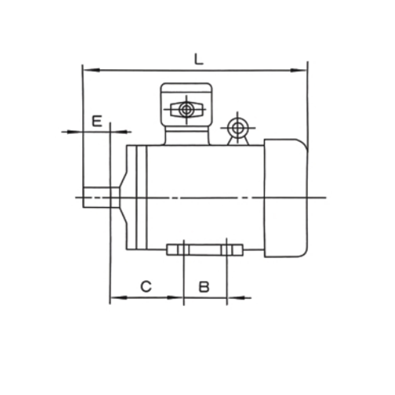 機(jī)座帶底腳、端蓋上無凸緣的電動(dòng)機(jī)(B3)